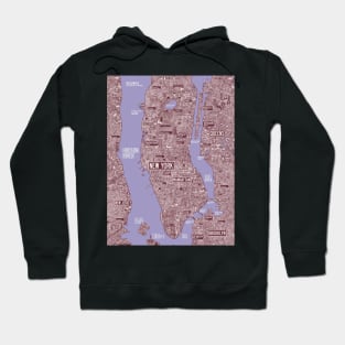 New York city Comic map Hoodie